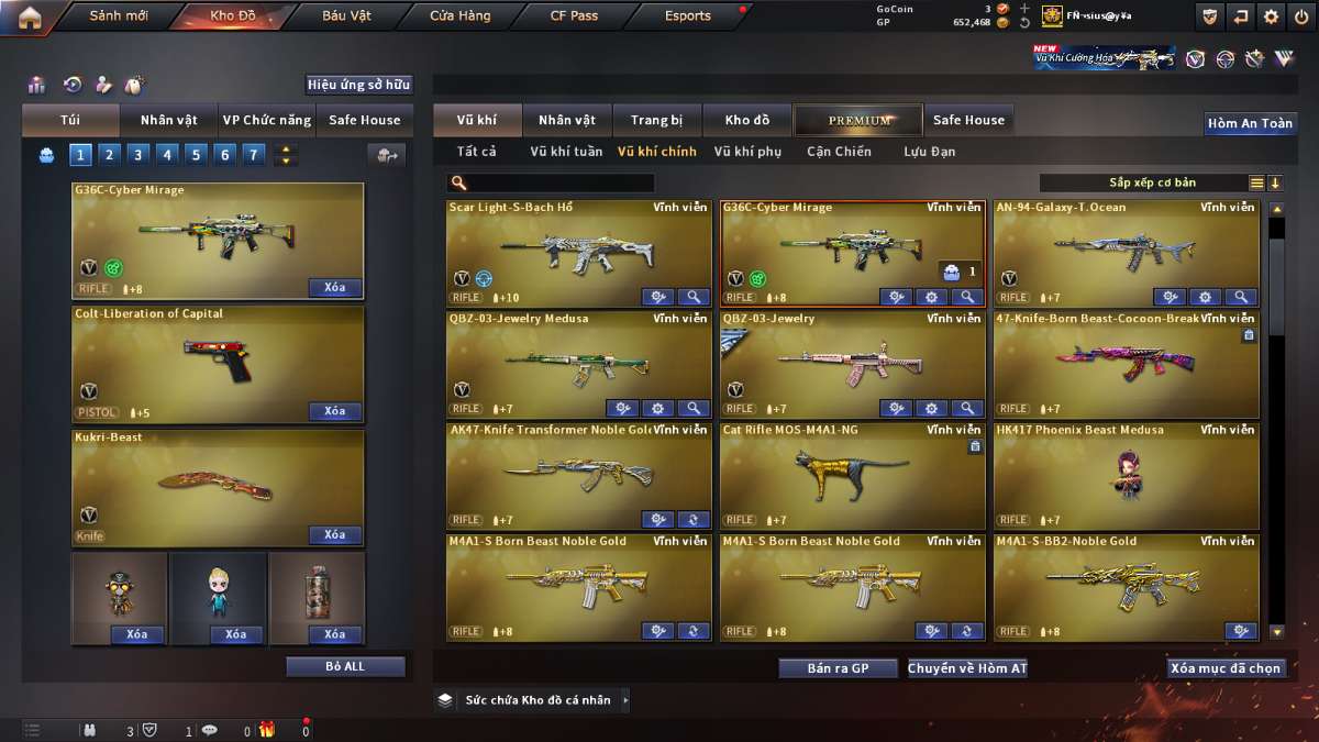 shop acc cf uy tin gia re